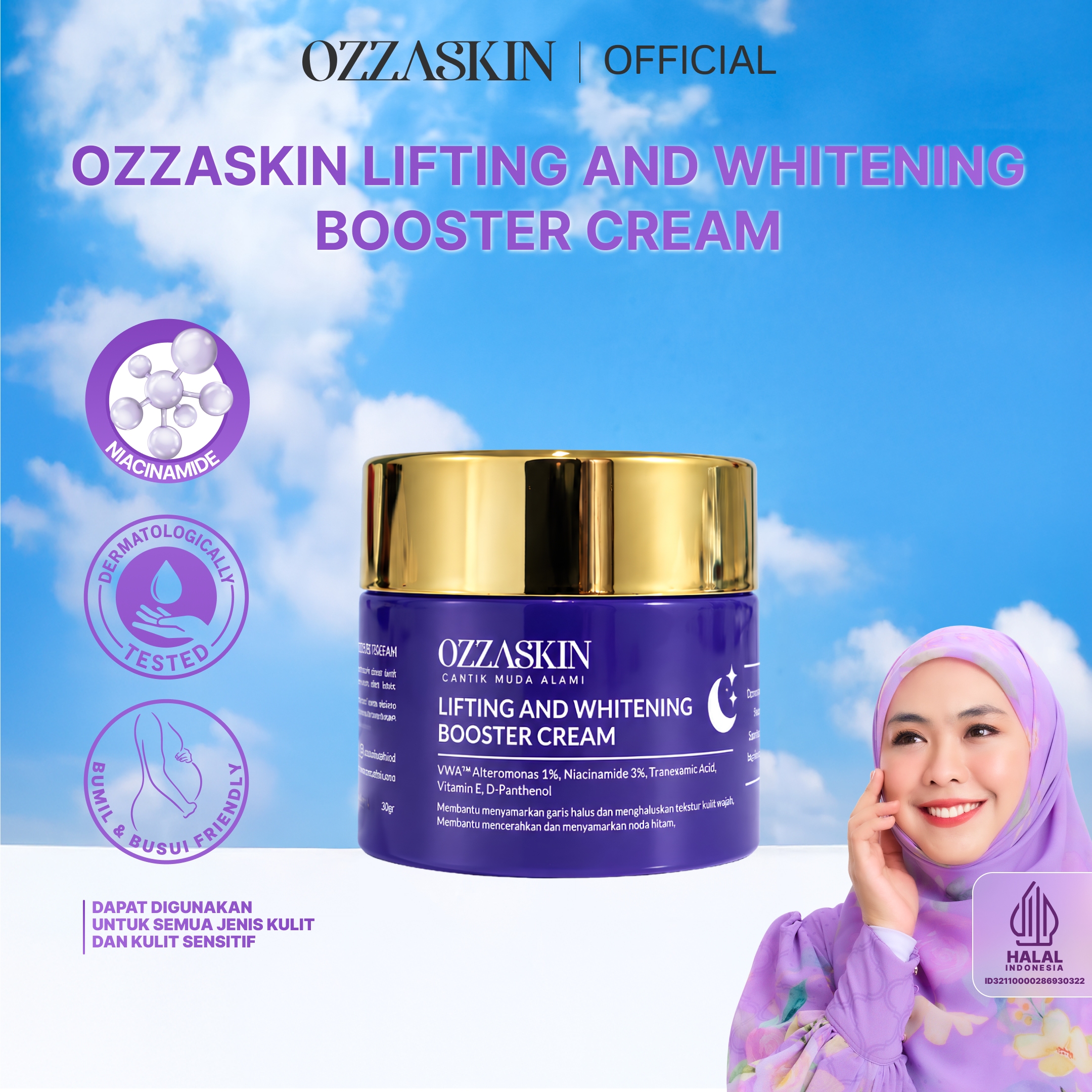 Ozzaskin Lifting & Whitening Booster Cream foto 4