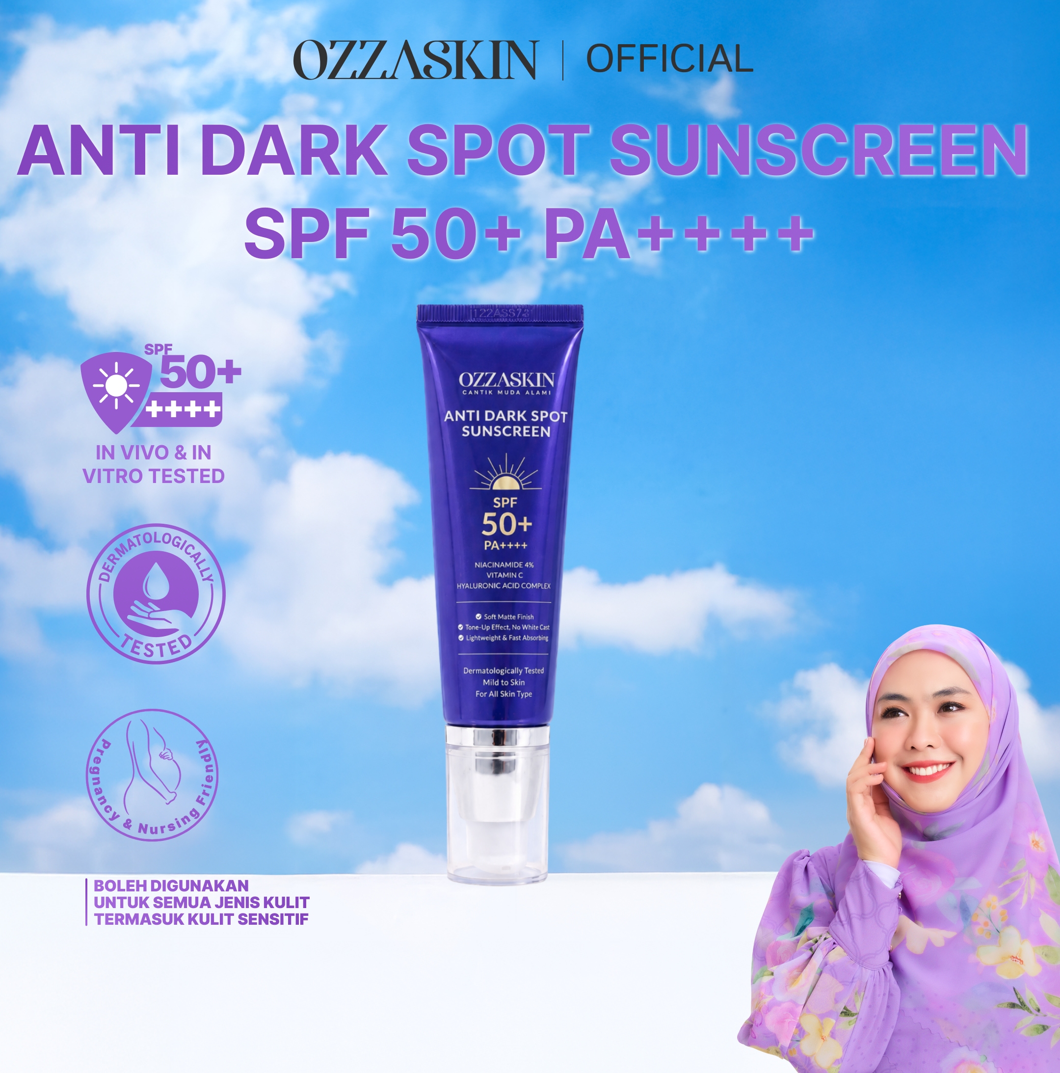 Ozzaskin Anti Dark Spot Sunscreen SPF50+ PA++++ foto 5
