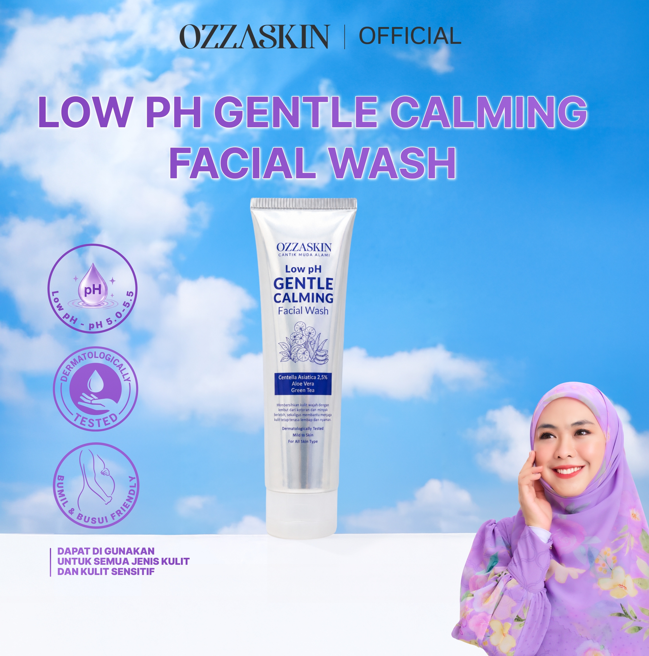 Ozzaskin Glow Pure Habbats Facial Wash 100ml