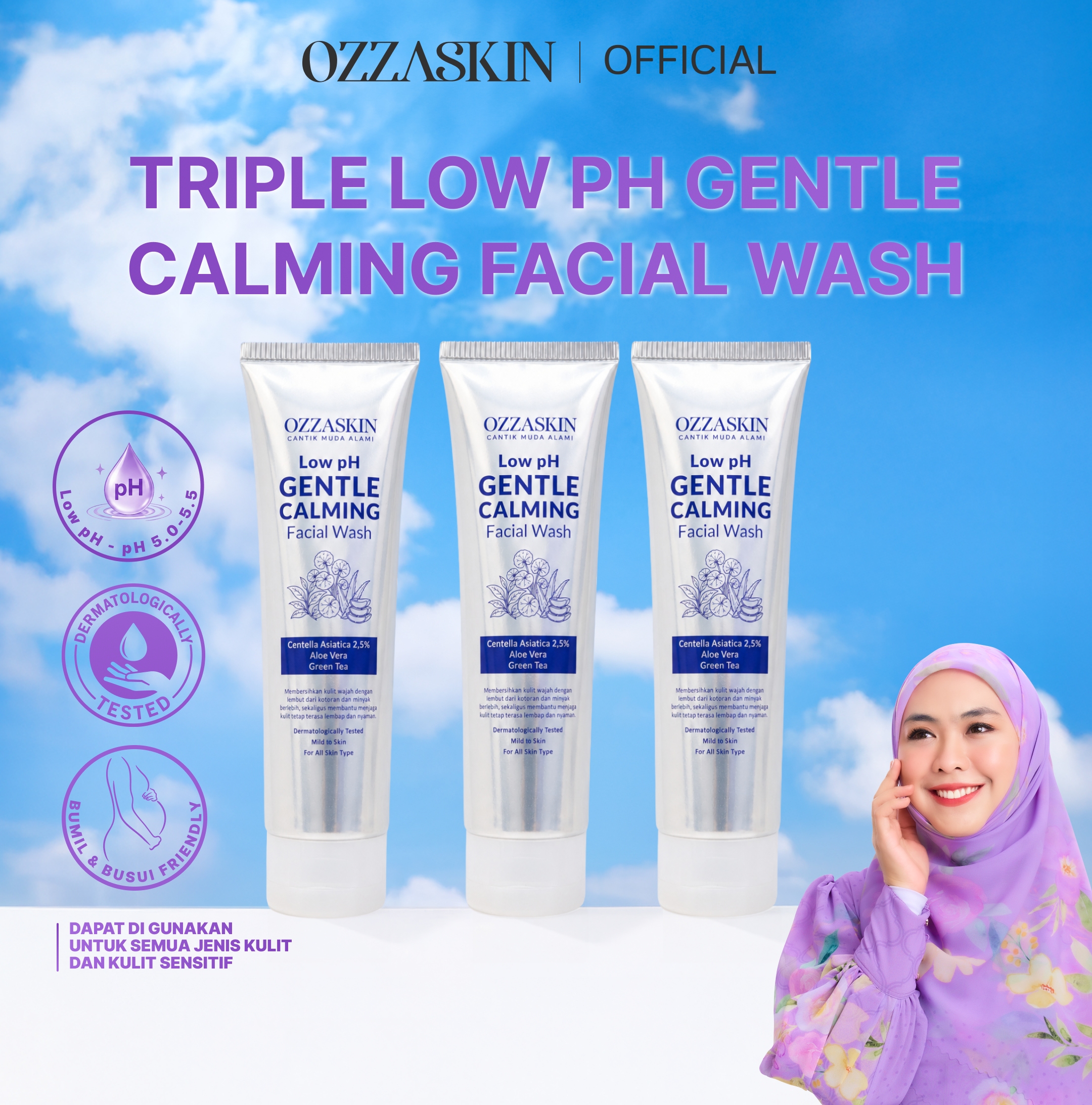 Ozzaskin Glow Pure Habbats Facial Wash 100ml