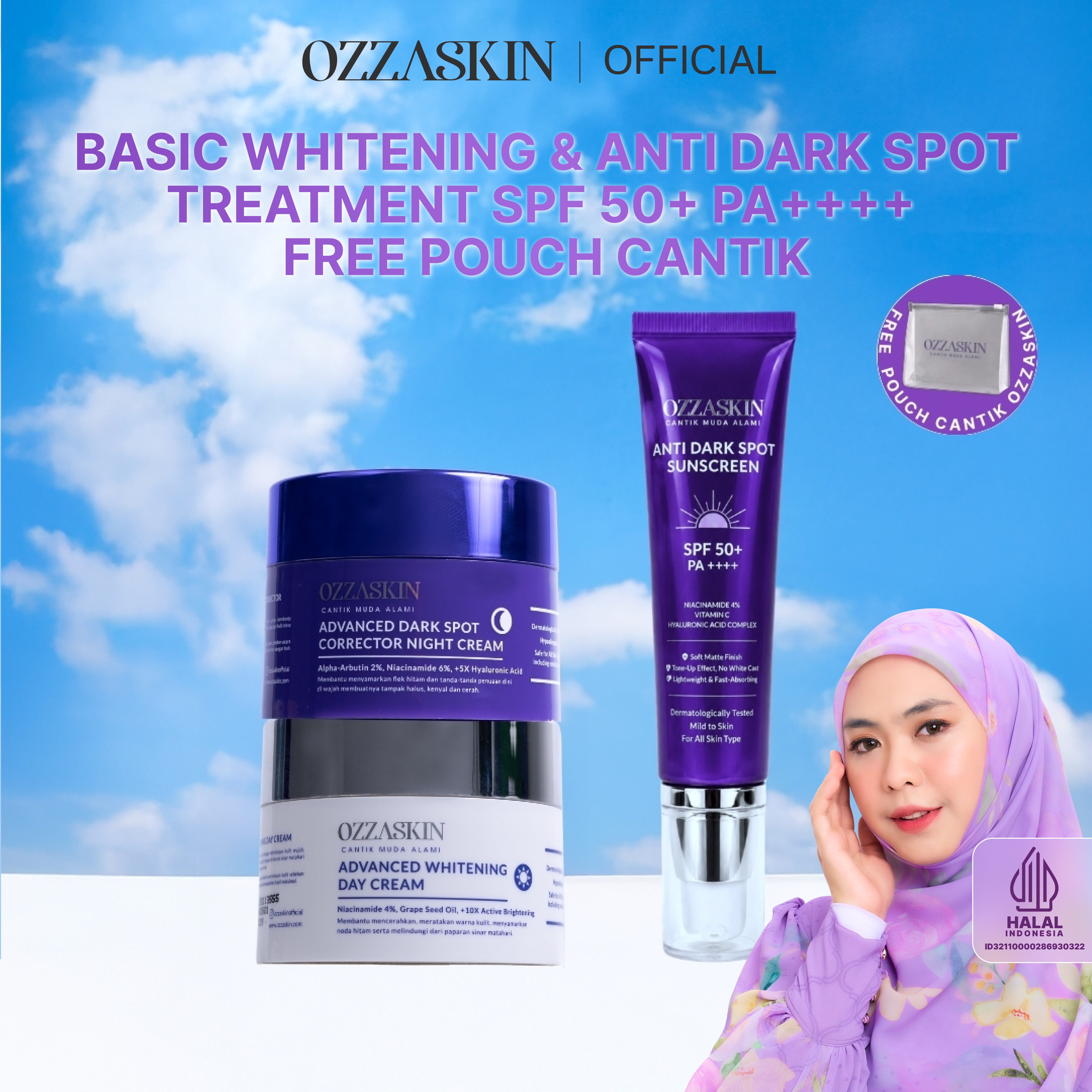Ozzaskin 3in1 Anti Dark Spot & Glow Skin By Oki Setiana Dewi 