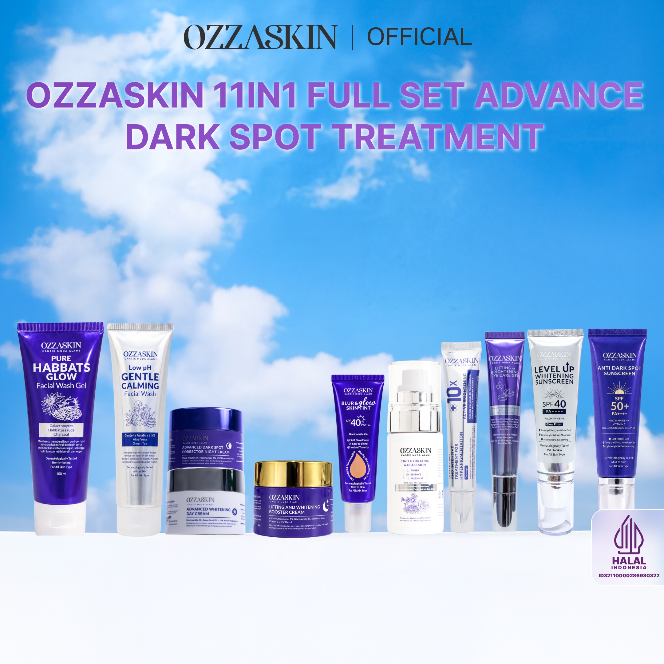 Ozzaskin Set Lengkap Ultimate Whitening & Glow Up Transformation By Oki Setiana Dewi 